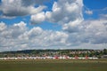 Swiss airlines grounding the airplanes on the military airfield Duebrndorf