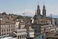 Zurich city aerial scene