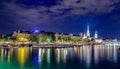 Zurich city lights Royalty Free Stock Photo
