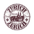 Zurich grunge rubber stamp
