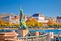 Zurich lake waterfront landmarks autumn view Royalty Free Stock Photo