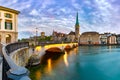 Zurich, largest city in Switzerland Royalty Free Stock Photo