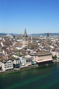 Zurich and the Limmat river Royalty Free Stock Photo