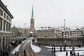 Zurich and Limmat river Royalty Free Stock Photo