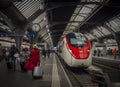 Zurich main station in spring rainy morning 2022 04 01