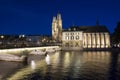 Zurich at night Royalty Free Stock Photo