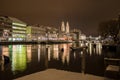 Zurich by night Royalty Free Stock Photo