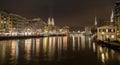 Zurich by night Royalty Free Stock Photo