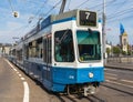 Tram in the city of Zurich, Switzerland