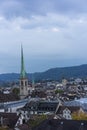 Zurich, Switzerland City Panorama at evening sunset