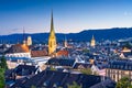 Zurich, Switzerland Cityscape with Church Steeples