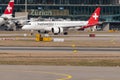 Helvetic Airways Embraer E190-E2 jet in Zurich in Switzerland Royalty Free Stock Photo