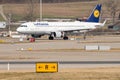 Lufthansa Airbus A320-214 plane landed in Zurich in Switzerland