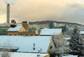 City of Zurich in the wintertime morning