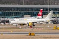 Vueling Airlines Airbus A320-214 plane landed in Zurich in Switzerland