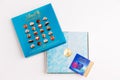 Zurich, Switzerland - January, 7 2023: Lindt Mini Pralines Box. Close up of open small gift box of Swiss chocolate Royalty Free Stock Photo