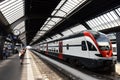 Zurich, Switzerland - June 03, 2017: People near the train on Z Royalty Free Stock Photo