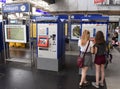 Zurich, Switzerland - June 03, 2017: Ticket automates and depar