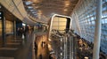 ZURICH, SWITZERLAND - MAR 31st, 2015: Kloten Airport Interior, waiting area inside the terminal building. The airport is