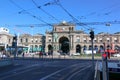 Zurich, Switzerland - Oct 13, 2018 : Beautiful view of historic city center on a sunny day with blue sky and clouds in summer Royalty Free Stock Photo