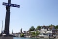 Zurich Switzerland Rudolf Brun Bridge Royalty Free Stock Photo