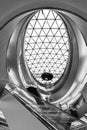 The interior the Sihlcity shopping mall with oval glass and steel roof Royalty Free Stock Photo