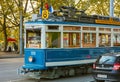 Old time tram in Zurich, Switzerland Royalty Free Stock Photo