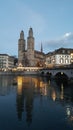 Zurich twilight Royalty Free Stock Photo