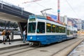 Zurich ZÃÂ¼rich Airport ZRH with Tram 2000 in Switzerland