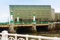 Zurriola bridge over Urumea river and Kursaal Congress Centre Royalty Free Stock Photo