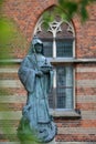 the bronze statue from Sint Walburgis (dated from 1991, artist Jacques Germans)