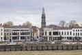 ZUTPHEN, NETHERLANDS - Nov 03, 2020: Cityscape of Zutphen on overcast day