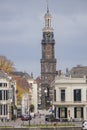 ZUTPHEN, NETHERLANDS - Nov 03, 2020: Boulevard, street and merchant tower in Dutch city