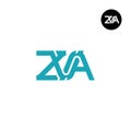 ZVA Logo Letter Monogram Design Initials Royalty Free Stock Photo