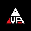 ZVA triangle letter logo design with triangle shape. ZVA triangle logo design monogram. ZVA triangle vector logo template with red Royalty Free Stock Photo