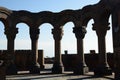 Reconstructed columns at Zvartnots Cathedral. Vagharshapat. Armavir province. Armenia