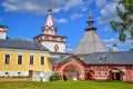 Courtyard of the Savvino-Storozhevsky Monastery in Zvenigorod Royalty Free Stock Photo