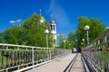 ZVENIGOROD, RUSSIA - May, 2017: Church of Ascension in spring sunny day