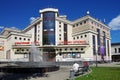 ZVENIGOROD, RUSSIA - May, 2017: The fountain in front of the cultural center of Lyubov Orlova in Zvenigorod