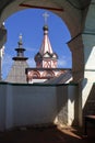 Zvenigorod, Russia. The tents of the Church of the Transfiguration in the Savvino-Storozhevsky Monastery Royalty Free Stock Photo