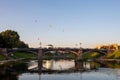 Zverynas Bridge in Vilnius, Lithuania Royalty Free Stock Photo