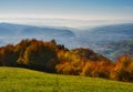 Zvolenska kotlina valley from Horny diel during autumn Royalty Free Stock Photo