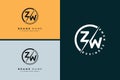 ZW Vector Logo Template - Simple Icon for Initial Letter Z and W Monogram Royalty Free Stock Photo