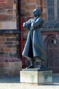 Zwickau, Germany - May 7, 2023: Monument to Thomas Muntzer, a German preacher and theologian of the Reformation who opposed Martin