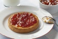 Zwieback with jam Royalty Free Stock Photo