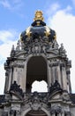 Zwinger crown is a palace in the German city of Dresden Royalty Free Stock Photo