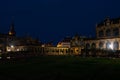 Zwinger Palace in Dresden, Germany at night Royalty Free Stock Photo