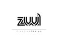 ZWL Creative Unique Modern Letter Logo Design. Elegant Monogram Logo Design with Decorative Elements and Typography Royalty Free Stock Photo
