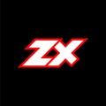 ZX logo design, initial ZX letter design with sci-fi style. ZX logo for game, esport, Technology, Digital, Community or Business.