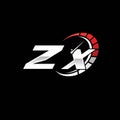 ZX Logo Letter Speed Meter Racing Style